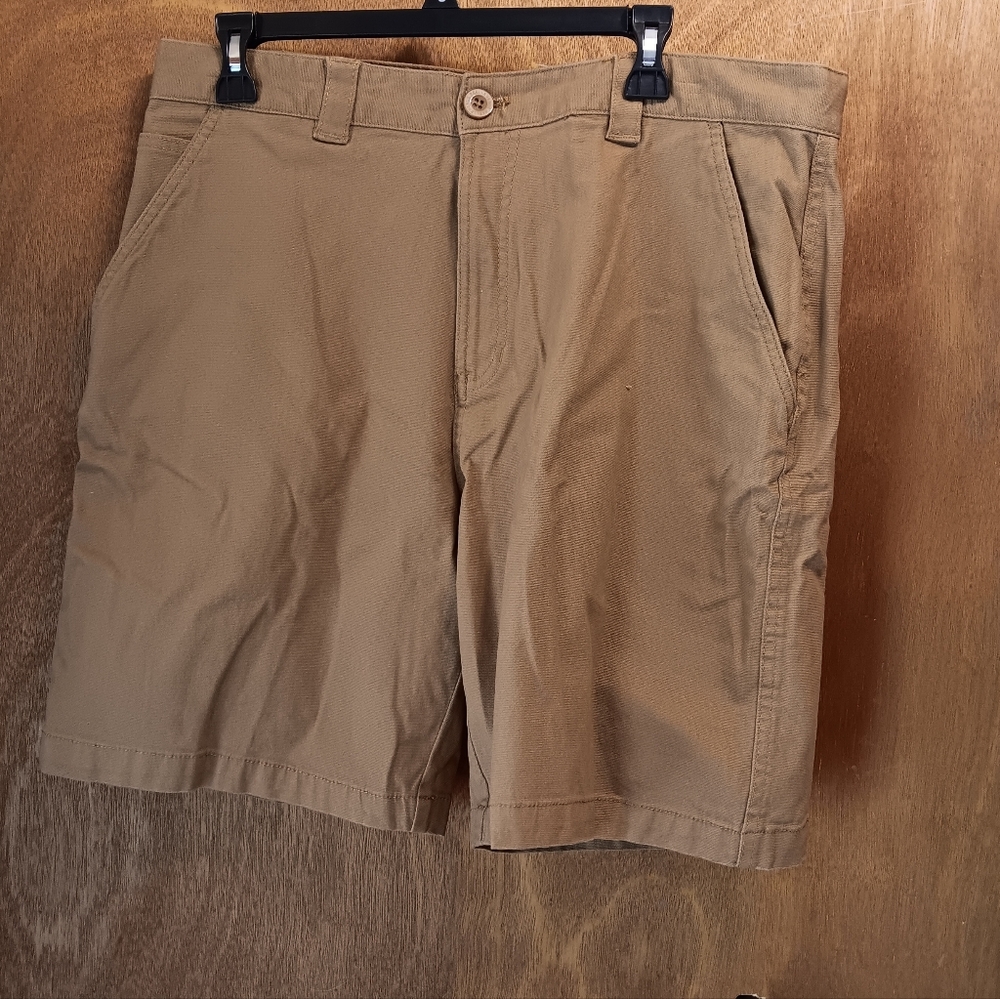 Reel Legends Tan Flat Front Men's Shorts